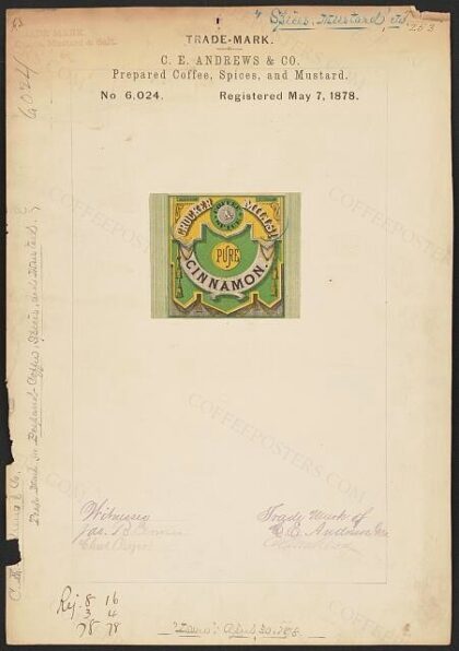 [Trademark registration by C. E. Andrews & Co