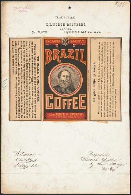 [Trademark registration by Dilworth Brothers for Brazil brand Coffee]
