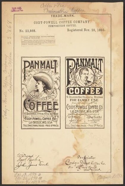 [Trademark registration by Cody-Powell Coffee Company for PanMalt Coffee brand Composition Coffee]