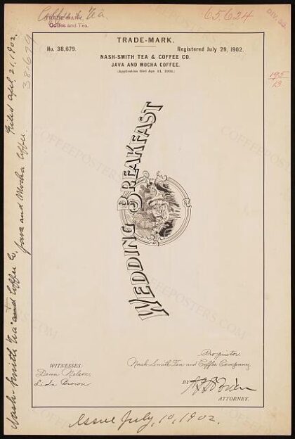[Trademark registration by Nash-Smith Tea & Coffee Co