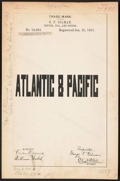[Trademark registration by G. F
