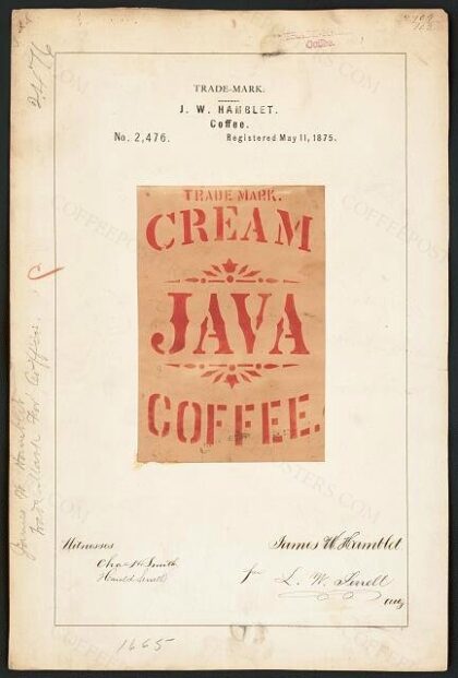 [Trademark registration by J. W