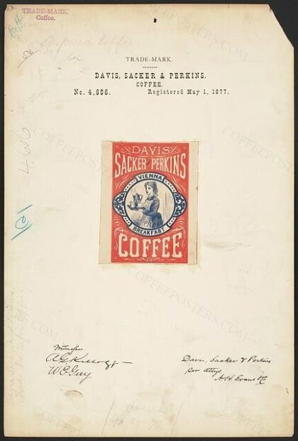 [Trademark registration by Davis, Sacker & Perkins for Vienna Breakfast brand Coffee]