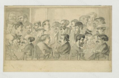 [La Pissotte : café du Théâtre du Palais-Royal : dessin / de Lhéritier]