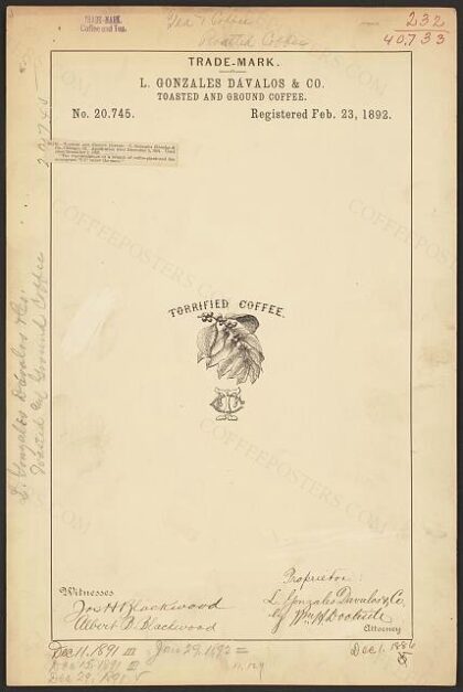 [Trademark registration by L. Gonzales Dávalos & Co