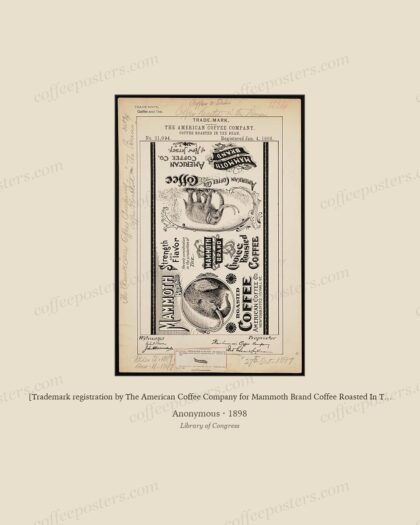 [Trademark registration by The American Coffee Company for Mammoth Brand Coffee Roasted In The Bean]