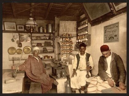 [Moorish coffee house, Algiers, Algeria]