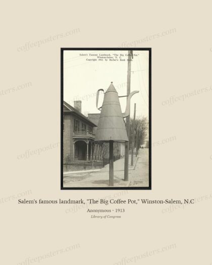 Salem's famous landmark, "The Big Coffee Pot," Winston-Salem, N.C