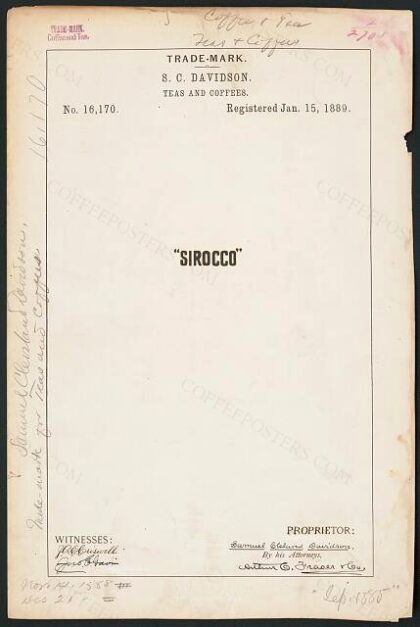 [Trademark registration by S. C