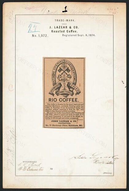 [Trademark registration by J. Lazear & Co