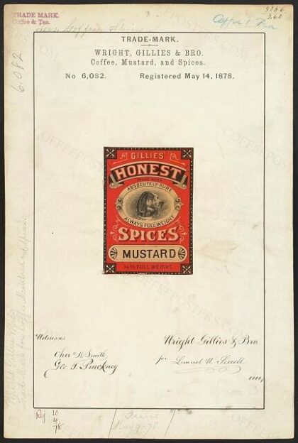 [Trademark registration by Wright, Gillies & Bro