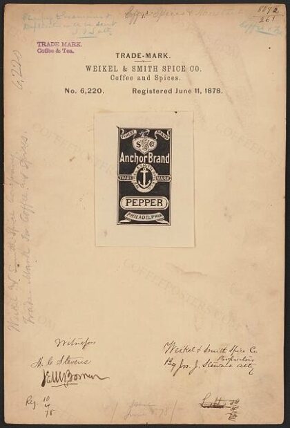 [Trademark registration by Weikel & Smith Spice Co