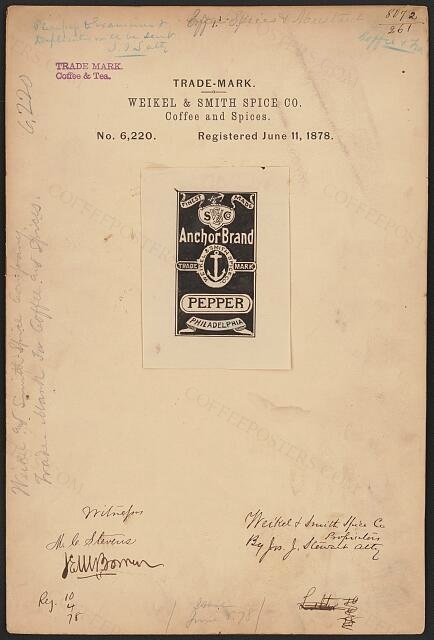 [Trademark registration by Weikel & Smith Spice Co