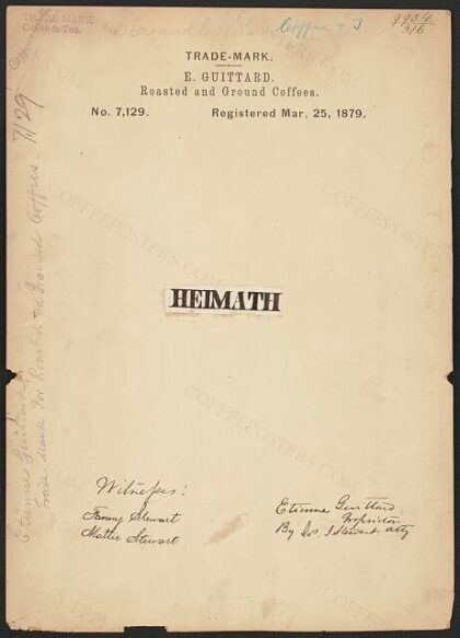 [Trademark registration by E