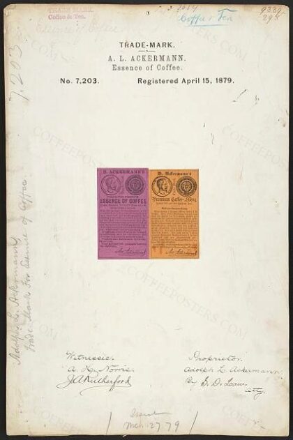 [Trademark registration by A. L