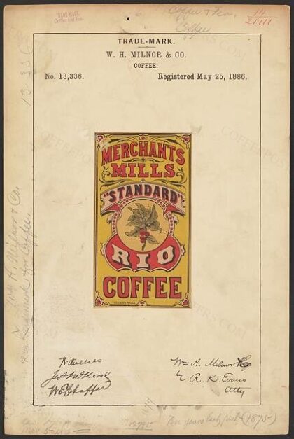 [Trademark registration by W. H. Milnor & Co