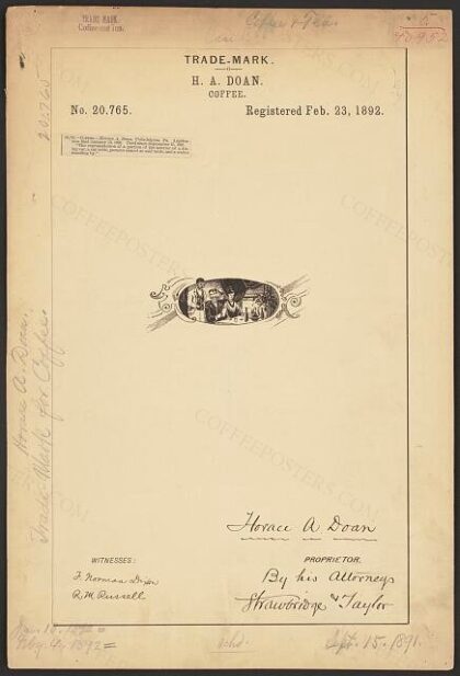 [Trademark registration by H. A