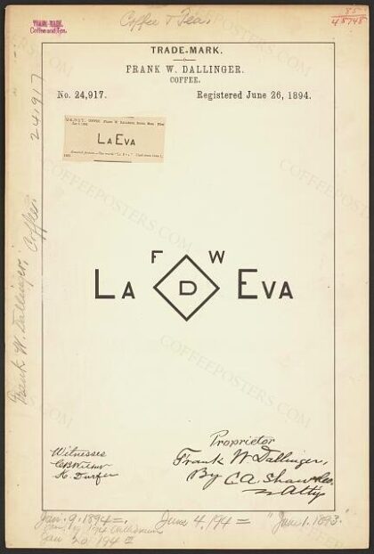 [Trademark registration by Frank W