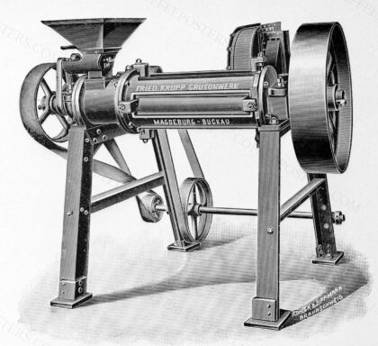 Décortiqueur de café système "Anderson", dessin industriel