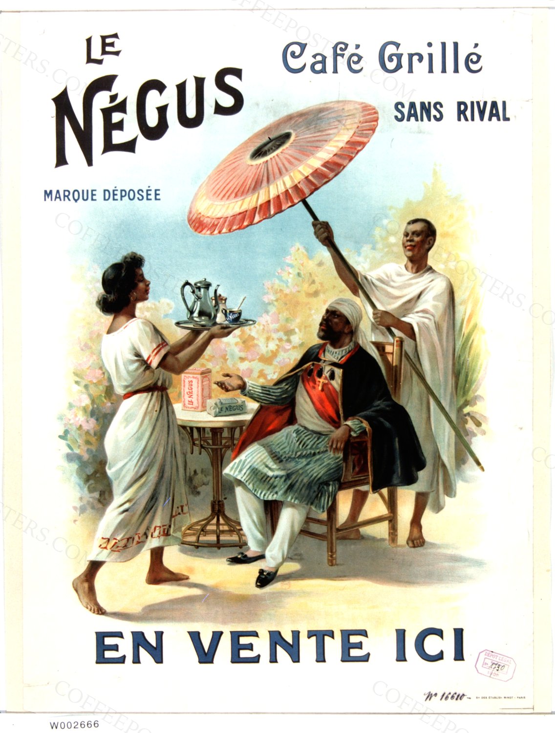 Le Negus, café grillé sans rival, marque déposée