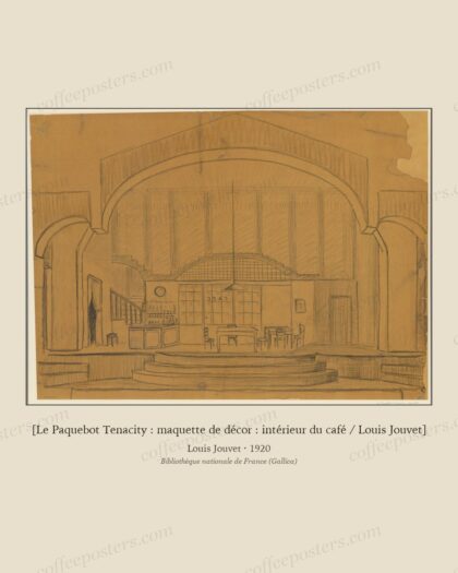 [Le Paquebot Tenacity : maquette de décor : intérieur du café / Louis Jouvet]