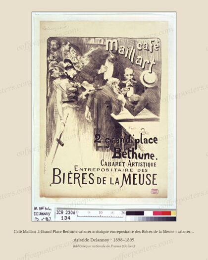 Café Maillart 2 Grand Place Bethune cabaret artistique entrepositaire des Bières de la Meuse : cabaret arti…