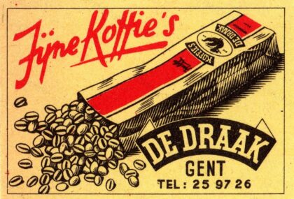 Coffee Packet Gent - Vintage Matchbox Label
