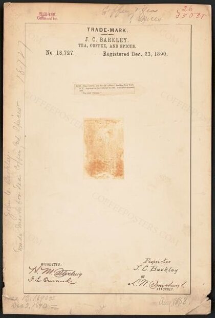 [Trademark registration by J. C