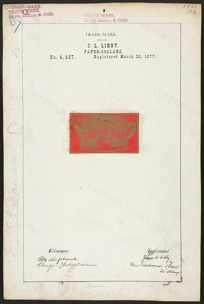 [Trademark registration by J. L