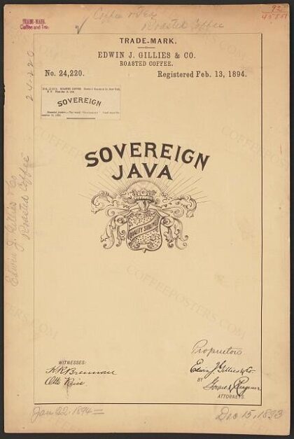 [Trademark registration by Edwin J. Gillies & Co