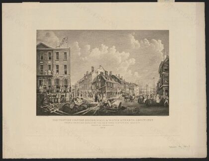 The Tontine Coffee House, Wall & Water Streets, about 1797