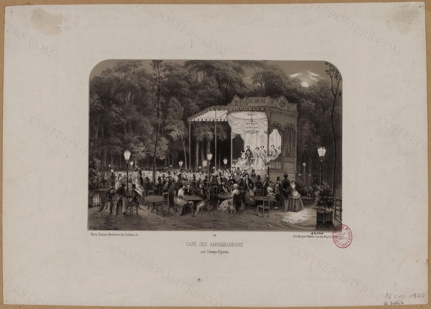 Café des Ambassadeurs aux Champs-Elysées. 26, G.30747