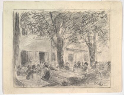 Im Biergarten des Hofbraukellers in Rosenheim MET DP824677