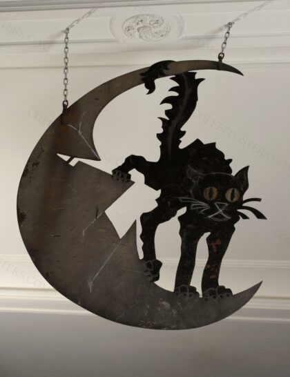 Chat noir. Enseigne du cabaret éponyme, successivement situé 84 rue de Rochechouart, 12 rue de Laval (actuelle rue Vic, EN192(2)