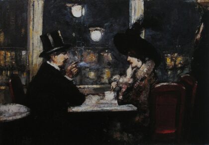 Lesser Ury 1895 Im Cafe Bauer